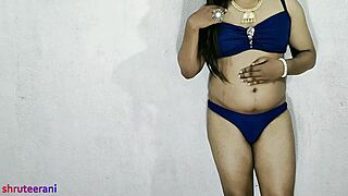 Blue bikini part 6 - crossdressing by indian shemale