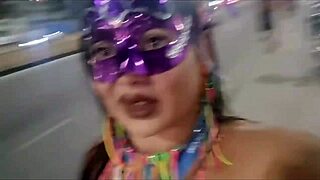Latina Exhibitionist Enjoys Carnival Without Partner