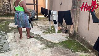 african horny landlady and big cock tenant enjoy doggystyle in 4k