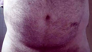Happy Hairy Big Belly Guy Masturbating Solo At Home