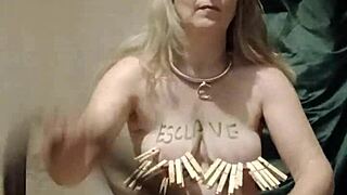 Chained Maid Spanked With Handcuffs And Natural Tits