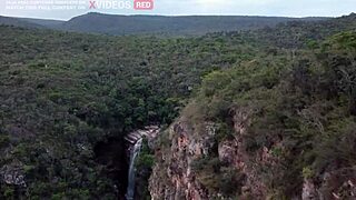 We got caught having public sex in waterfall