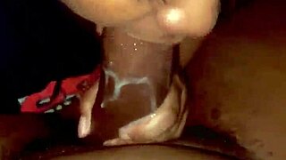 Sloppy Throat Swallow Load On Big Black Cock