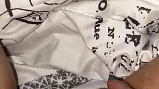 Milf pleasures her tight pussy with dolphin vibrator solo