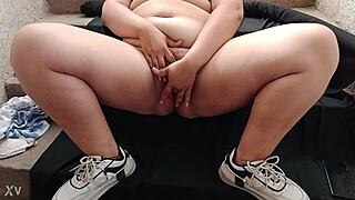 I am masturbating my big clit and vagina 😏 pov view