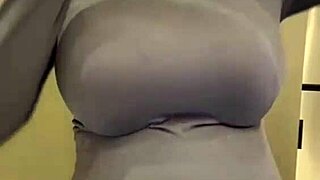 Pregnant Stepmother Reveals Milky Tits From Red Bra During Webcam Session