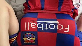 Hot Cheerleader With Big Ass Fucking Two Cocks In Anal Threesome!