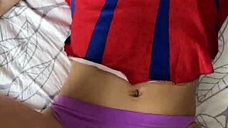 Hot Cheerleader With Big Ass Fucking Two Cocks In Anal Threesome!