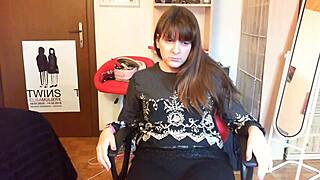 naked milf talks dirty on bathroom floor