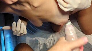 Stepmom's Glove Fetish Leads To Monster Cock Action