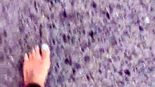 Look at these dirty calloused soles, don't you want to worship them right now?