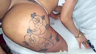 intimate sofa encounter with a dark-skinned partner