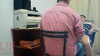 Boss Dominates Employee in Hidden Office