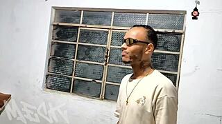 hot latina slut from club agrees to gangbang with friends at home