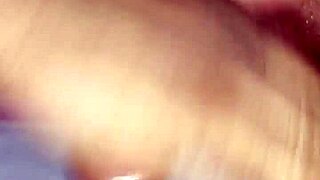 Hot young fat-assed amateur does solo handjob on cock in underwear