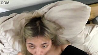 New lingerie for my Indonesian wife leads to blowjob but she refuses to swallow cum!