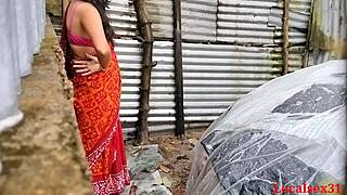 local desi village girl gets hardcore outdoor sex on webcam, deepthroating and cumming for the camera