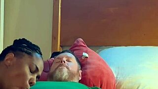 Amateur ebony sucks and fucks white guy in hood!