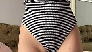 young slut with small tits strips, masturbates, and asks which hole you'd fuck first