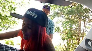 we got out into nature and had great sex on the shore of the lake