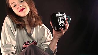 Morning yoga with lipstick and femdom humiliation