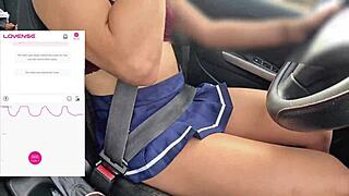 My friend is filming me driving while a fan remotely controls my vibrator