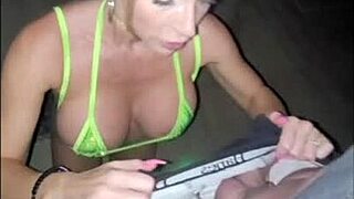 Pov blonde raver slut takes you to rooftop to suck and get creampie