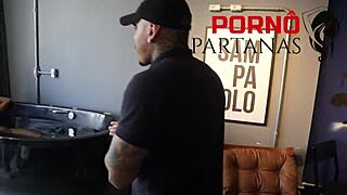 Iara, A Cute Milf Housewife, Surprises Her Husband In The Bathtub With Her Shaved Pussy And Blowjob