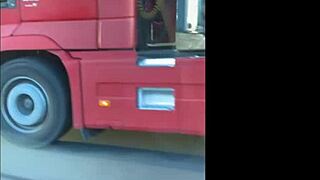 Milf Flashes And Masturbates On Highway