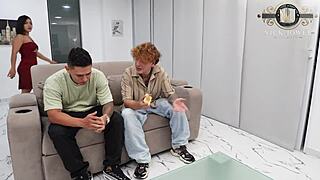 horny latina pays poker bet with her body