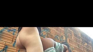 Novinha Fucks Hard in Favela Behind Wall