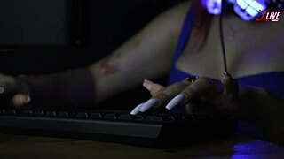 our dear alice relaxes us with her beautiful asmr keyboard sounds