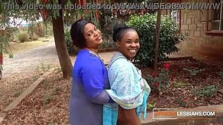 african milf lesbians make out in public during house party