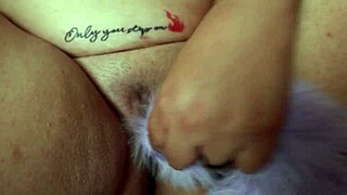 big ass latina woman has a rich masturbation and squirts in the bedroom.