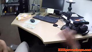 Doggystyled Pawnshop Amateur In Hidden Reality Scene