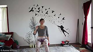 In this session a mature wife leads a yoga lesson focused on poses