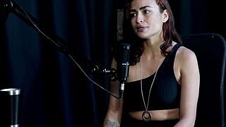 i'm showing off my blowjob skills and sucking bia hot's tits in this sheer red lingerie, oops