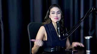 i'm showing off my blowjob skills and sucking bia hot's tits in this sheer red lingerie, oops