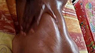 intense local female vagina massage with clothes ripped and dripping juices