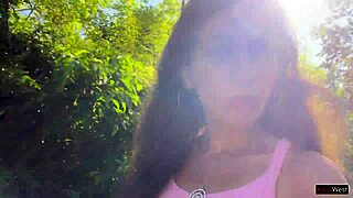 Teen does crazy cumwalk on crowded beach almost caught