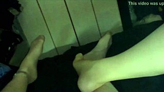 milf, let's play with your nylon feet? i ask