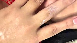 Masked cheating wife masturbates for lover getting pussy wet