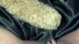 Slutty teen girl gets BBC penetrating her tight pussy for creampie while masturbating in LA