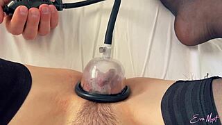first time using a pump on my pussy and cum really hard - eva myst