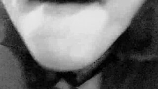 latina amateur explores huge dildo in close-up solo foreplay session