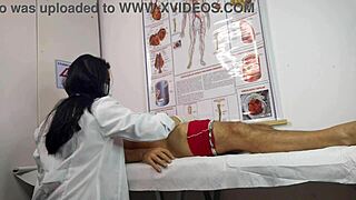 patient gets excited in front of nurse