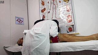 patient gets excited in front of nurse