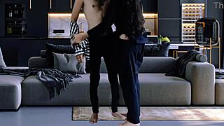 Passionate Desi Couple Shares Intense Romance And Tender Kisses In Their Room.