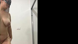 Degenerate wife strips naked and showers on camera