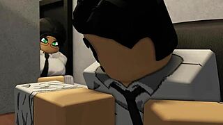 friend fucks girlfriend rough in office with monster cock